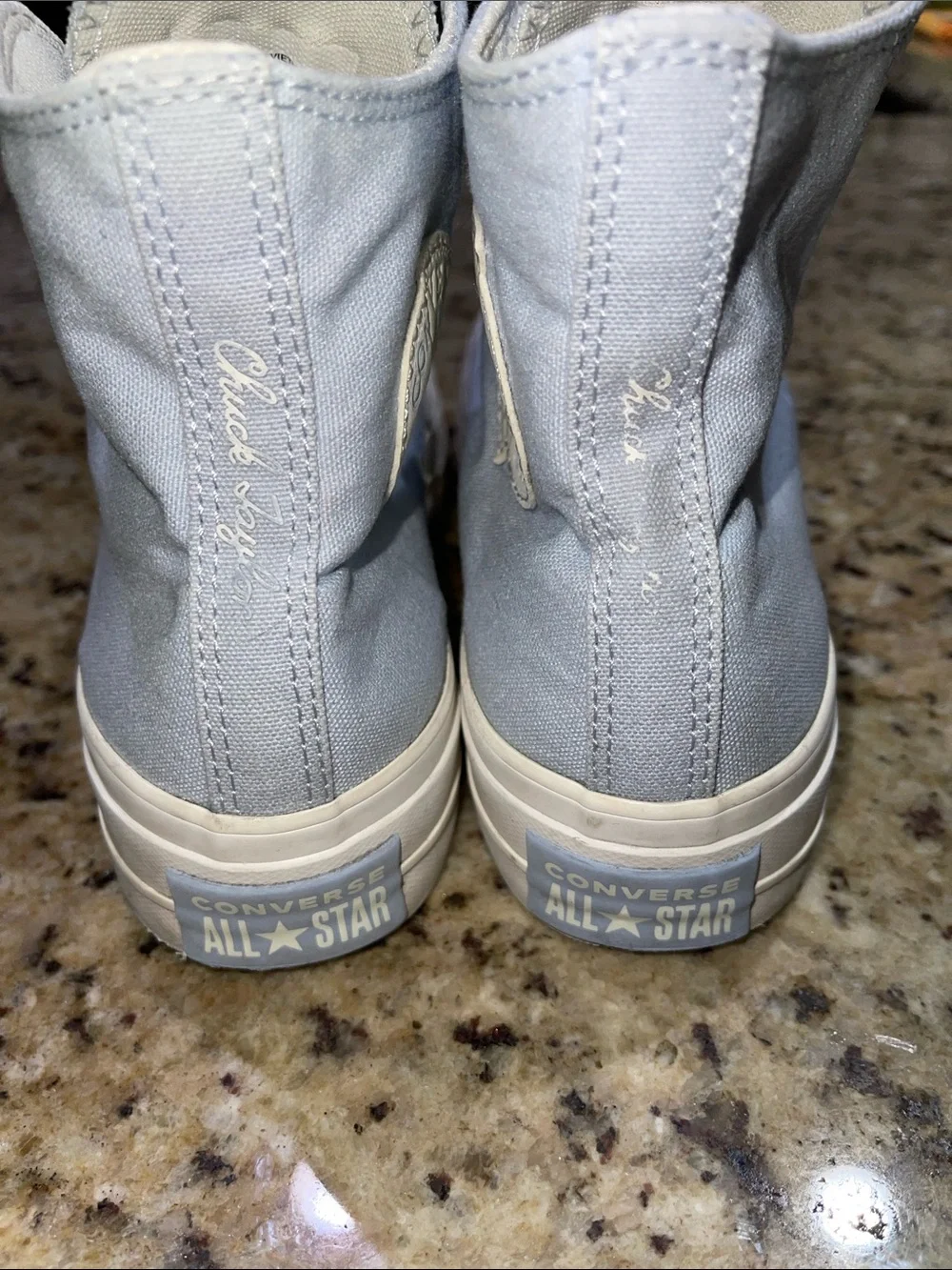Converse High-Top Canvas Sneakers in Light Blue